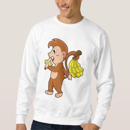 Sweatshirt Singe avec bananes (Devant)