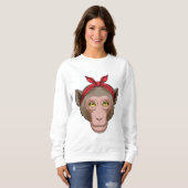 Sweatshirt Singe avec Bandana (Devant entier)