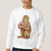 Sweatshirt Singe avec beignet (Devant)