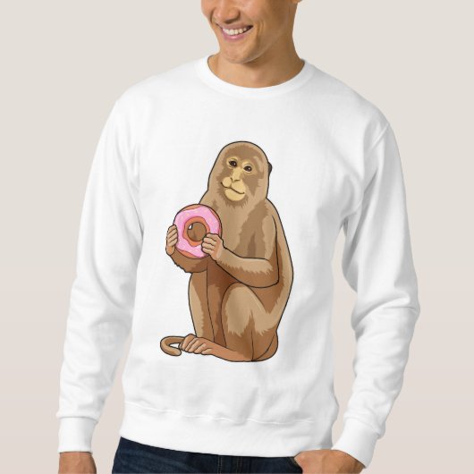 Sweatshirt Singe avec beignet (Devant)