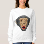 Sweatshirt Singe avec bouche baisée (Devant)