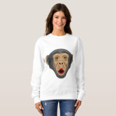 Sweatshirt Singe avec bouche baisée (Devant entier)