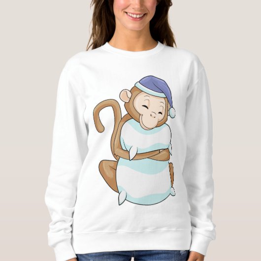 Sweatshirt Singe avec Coussin et tête de lit (Devant)