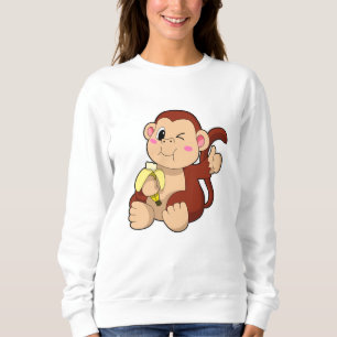 Sweatshirt Singe bébé avec banane