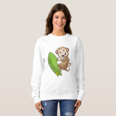 Sweatshirt Singe comme surfeur avec Surfer (Devant entier)