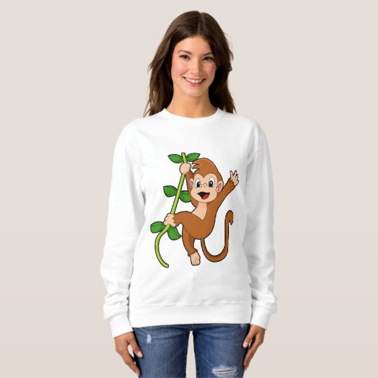 Sweatshirt Singe dans la jungle (Devant entier)