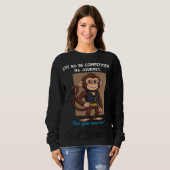 Sweatshirt Singe de Croissance Silencieuse – T-Shirt de Menta (Devant entier)