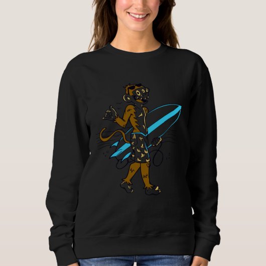 Sweatshirt singe de surf banane (Devant)