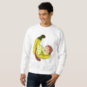 Sweatshirt Singe dormant dans le pyjama (Devant entier)