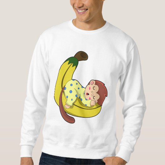 Sweatshirt Singe dormant dans le pyjama (Devant)