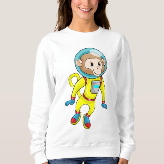 Sweatshirt Singe en astronaute (Devant)