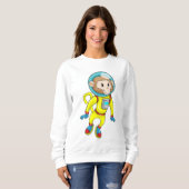 Sweatshirt Singe en astronaute (Devant entier)