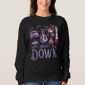 Sweatshirt Sips sur le point de descendre Halloween Cocktails (Devant)