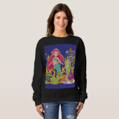 Sweatshirt Sirène Océanique : cheveux longs (Devant entier)
