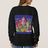 Sweatshirt Sirène Océanique : cheveux longs (Dos)