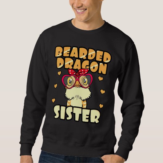 Sweatshirt Sis Propriétaire De Reptile Pogona Pet Sister (Devant)