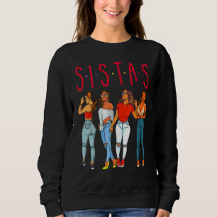 Sweatshirt Sistas Black Girl Magic Fun Melanin Femmes Brown S