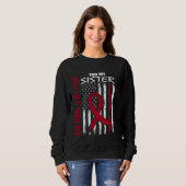 Sweatshirt Sister Multiple Myeloma Awareness American Flag Pr (Devant entier)