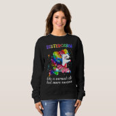 Sweatshirt Sistercorn Cute Unicorn Dancing Kid Girl Boy (Devant entier)