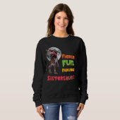Sweatshirt Sistersaurus Équipe de dinosaures sœurs appariées (Devant entier)