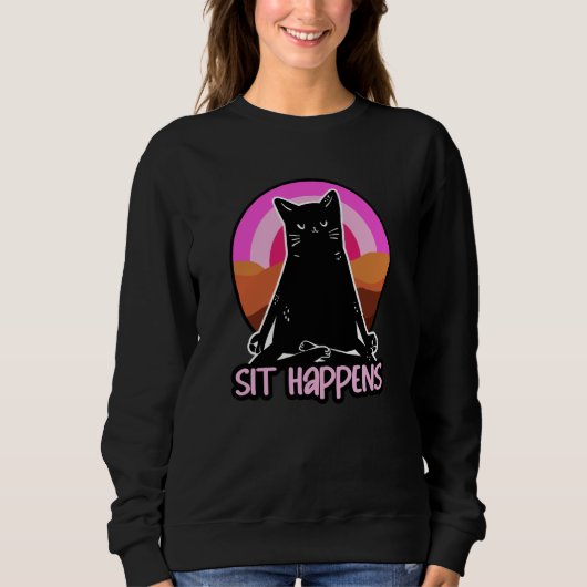 Sweatshirt Sit Happens  Yoga (Devant)