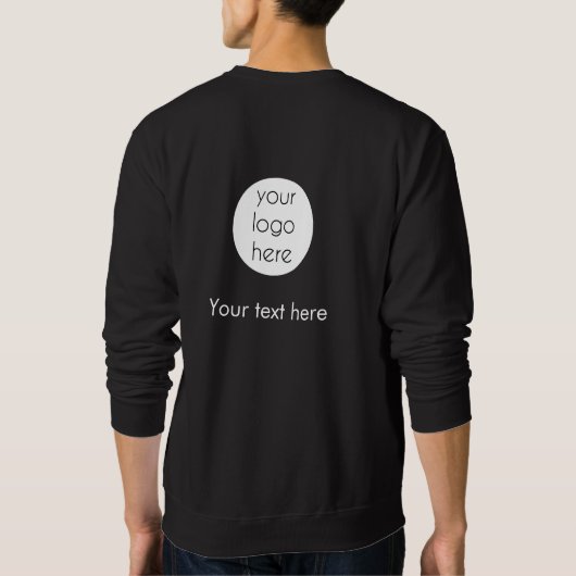 Sweatshirt Site Web du logo de l'entreprise Noir double face (Dos)