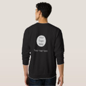 Sweatshirt Site Web du logo de l'entreprise Noir double face (Dos entier)