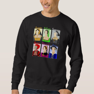 Sweatshirt Six Reines Musicales Portraits Vintages