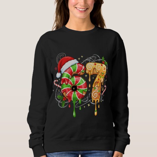 Sweatshirt Six Seven Xmas Funny Christmas Meme 6 7 Saying (Devant)