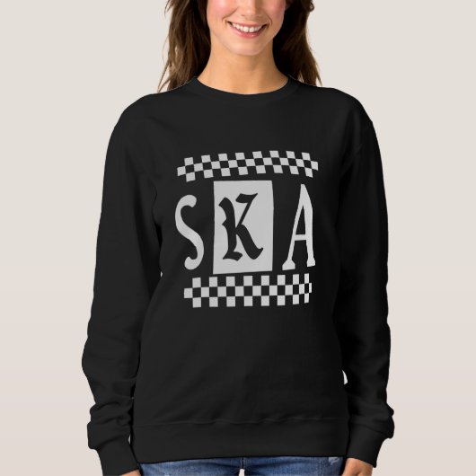 Sweatshirt Ska Checker 2 Tone (Devant)