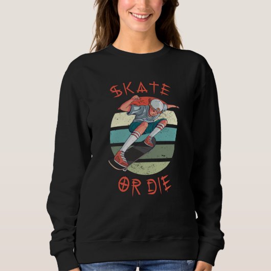 Sweatshirt Skate ou die Skateboarder Garçon (Devant)
