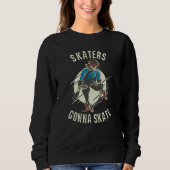 Sweatshirt Skate Skate Skeleton Skateboarder (Devant)