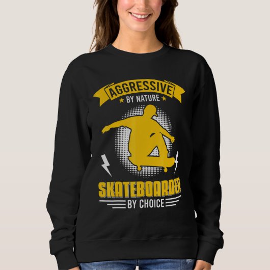 Sweatshirt Skate Skateboard Old School Skate Skateboarder (Devant)