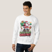 Sweatshirt Skate Through Christmas — Skateboard Santa Tee (Devant entier)