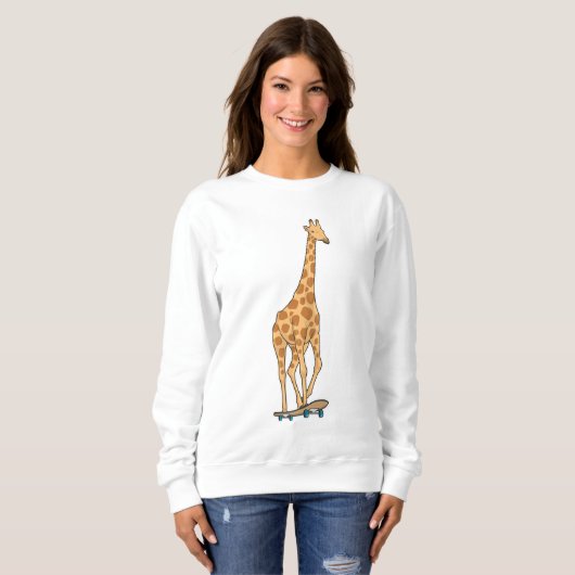 Sweatshirt Skateboard girafe (Devant entier)