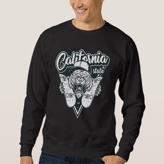 Sweatshirt Skateboard Père Noël Cruz California Palm Tree Str (Devant)