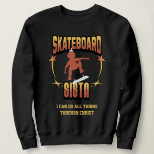 Sweatshirt SKATEBOARD SISTA Afro Skateboard Christian