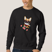 Sweatshirt Skateboard Welsh Corgi Puppy Skateboard Chien Ska (Devant)
