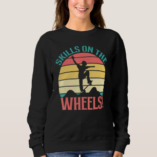 Sweatshirt Skater Skateboard Compétences Sur Les Roues Old Sc