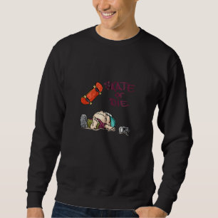 Sweatshirt Skaters Avoir Fun Skateboarder Red Skateboard Ska