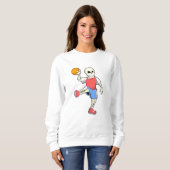 Sweatshirt Skeleton at Handball player avec Handball (Devant entier)