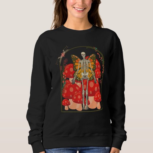Sweatshirt Skeleton Champignons Naturcore Farmcore (Devant)