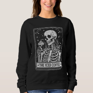 Sweatshirt Skeleton de café glacé Halloween Lover de café