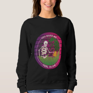 Sweatshirt Skeleton Gardening Humorisore Skeleton Waters Plan