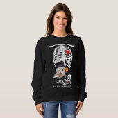 Sweatshirt Skeleton Halloween Nouvelle maman Grossesse Faire- (Devant entier)