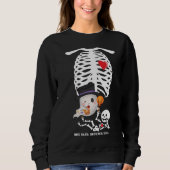 Sweatshirt Skeleton Halloween Nouvelle maman Grossesse Faire- (Devant)