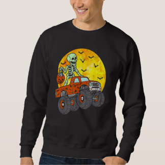 Sweatshirt Skeleton Monster Truck Moon Candy Toddler Boys Hal