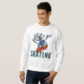 Sweatshirt Skeleton Skateboarding T-Shirt | Skate Street Art  (Devant entier)