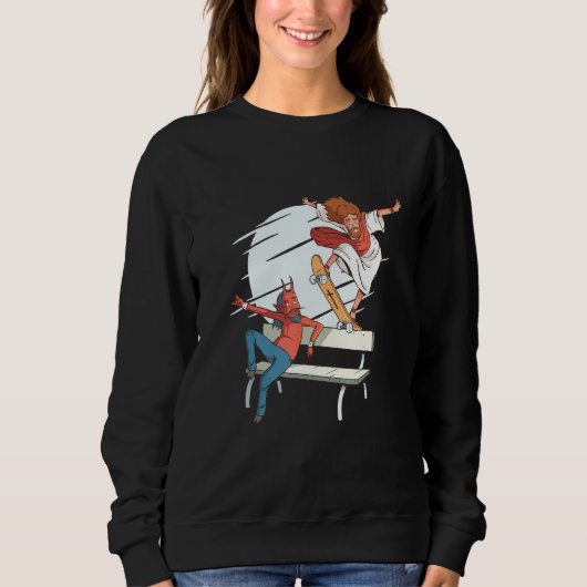 Sweatshirt Ski Conception Avec Jesus Grind (Devant)