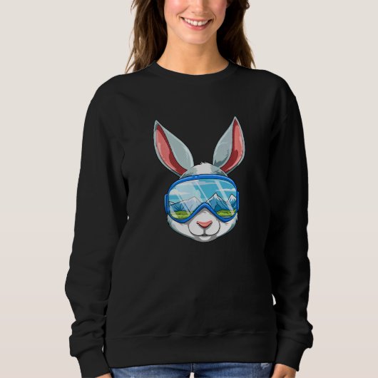 Sweatshirt Ski De Chat Et Snowboard (Devant)